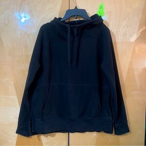 Athleta Womens Hoodie M Medium Black Pullover Sweater Activewear Pockets